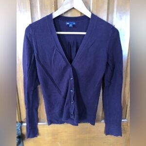 GAP Purple Button-Up Cardigan